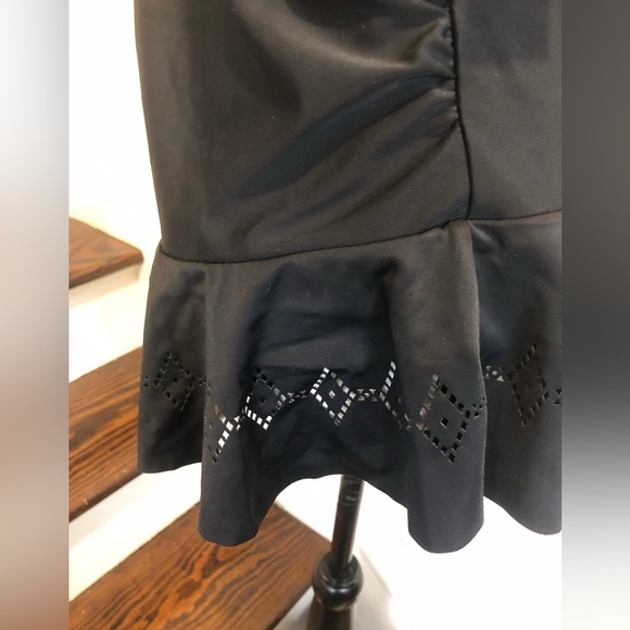 NICOLE MILLER Black Halter Neck Cut Out Skirted Black Swimsuit Sz 1X NWT - Picture 12 of 17